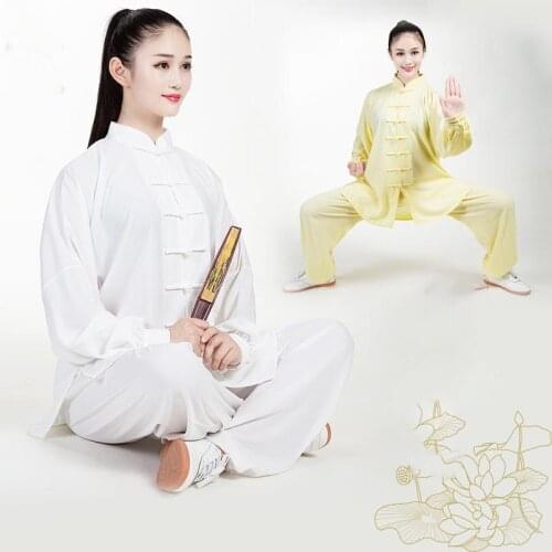 Tai Chi Clothing Men And Women Practice Clothing Chinese Style Cotton And Silk Martial Arts Morning Exercise Tai Chi Sets SL3023
