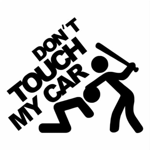 Don't touch my car Quote Word Decal Vinyl Car Stickers Waterproof Accessories Black Silver CL508