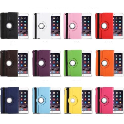 New arrival 360 Rotating Stand Flip PU Leather Case For Apple iPad Mini 1 2 3 7.9 inch tablet Protective Cover inch shell