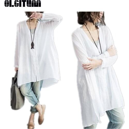 Льняные блузки OLGITUM China At AliExpress