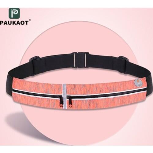 PAUKAOT Colorful Waist Bag Waterproof Waist Bum Bag Sport Runner Bags Running Jogging Belt Pouch Zip Fanny Pack Men And Women