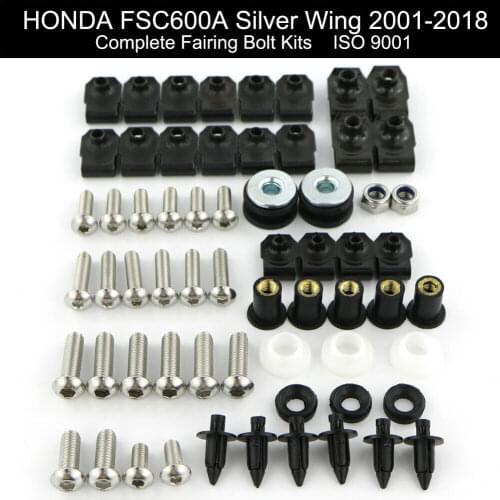 Fit For HONDA FSC600A Silver Wing 2001-2018 Complete Cowling Full Fairing Bolts Kit Nuts Clips Covering Bolts Stainless Steel