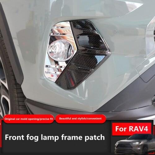 Suitable for Toyota 2020 RAV4 front fog lamp frame modification sequins exterior decoration sticker car accessories