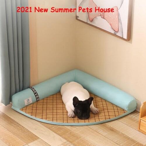 Dog Bed Washable Dog Mat Cooling Summer Pad Mat for Dogs Cat Blanket Sofa Breathable Dog Cat Cushion Cat House Scracher Hundebet