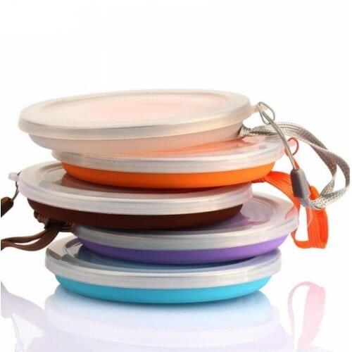 Portable 270ML Silicone Retractable Folding Cup 8 Colors Outdoor Collapsible Tumblerful Water Cup LX7128