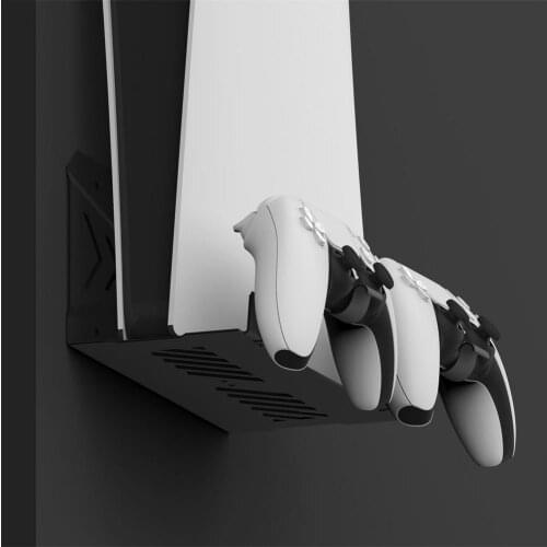 Consumer Electronic Accessories Game Console Wall Mount Bracket For Sony PlayStation 5 PS5 Storage Holder Stand With 2 Hooks