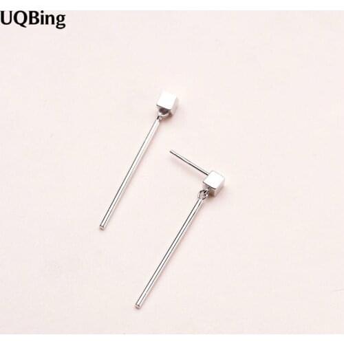 Free Shipping Fashion 925 Sterling Silver Geometric Stud Earrings For Girl Gift Women Beautiful Jewelry