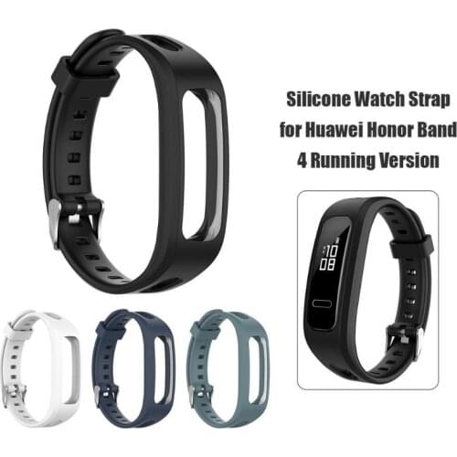 Silicone Watch Band For Huawei Honor Band 4 Running Version/Huawei Band 3e Replacement Parts