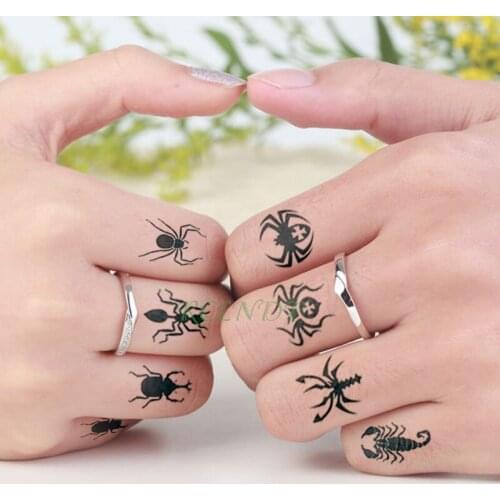 Waterproof Temporary Tattoo Sticker Spider Halloween Flash Tatoo Fake Tatto arm Wrist Foot hand neck For Girl Men Women kids