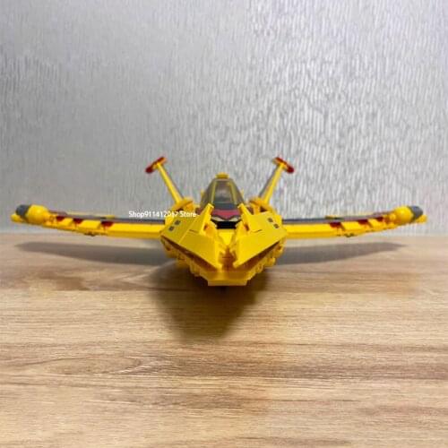 Japan Super Heroes Ultraman Tiga Figures Building Block GUTS WING Fighter Assembly Bricks 3D Model Puzzle Toys For Children Gift