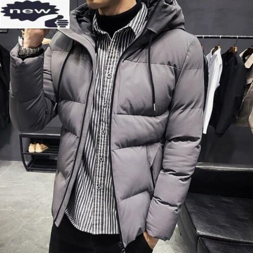 Winter Men Thick Warm Filler Parka Hoody Slim Fit Outerwear Jacket Streetwear Casual Overcoat Parkas Male Coat Plus Size Black