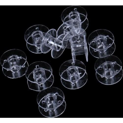 1set 36pcs Clear Plastic Bobbins Sewing Machine Spools With Thread Storage Case Box