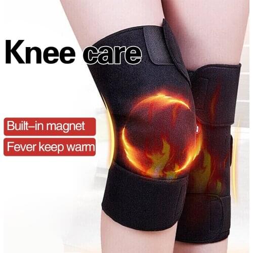 1 pair Breathable Climb Alloy Magnetic Therapy Spontaneous Fever Knee Pad Knee Sleeve Massage Health Knee Brace Joint Protection