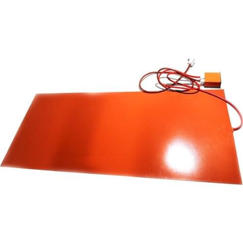 240V 2100W 500*1200*1.5mm Silicone Rubber Heater digital thermostat on wire 3000mm lead wire