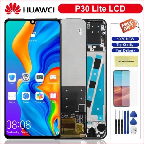 6.15'' Original Screen With Frame For HUAWEI P30 Lite LCD Display Touch Screen Assembly Replacement For Huawei P30Lite LCD