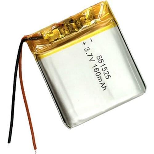 10pcs 3.7V Polymer Lithium Battery 551525 551625 Toy Headphone Bracelet Heart Rate MP4 MP5 game machine driving recorder