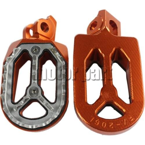 Motorcycle Aluminum Footpegs Foot Pegs Rests Footrest For 2010-2015 Suzuki RMZ 250 450 RMZ250 RMZ450 Orange 11 12 13 14