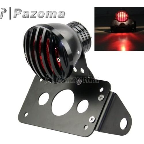 Aluminum Tail Light Motorbike 12V Grille Stop Light License Plate Lights Bracket For Harley Bobber Chopper Sportster Custom