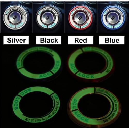 Car Auto Luminous Ignition Switch Ring Circle Key Hole Cover Trim for Chevrolet Cruze Buick Car Styling