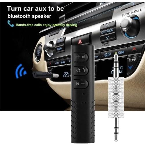 Car Bluetooth Compatible Transmitter Auto Music Receivers 3.5mm Jack AUX Car Bluetooth-compatible Adapter Handsfree Call
