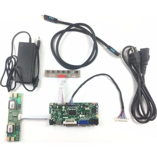 Free Shipping HDMI DVI VGA Audio LCD Controller Board +12V 4A Power Adapter+1.5m HDMI Cable