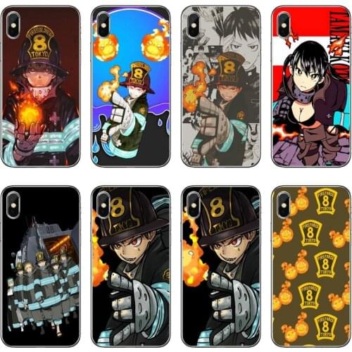 Anime Fire Force Accessories Phone Case For Huawei P30 P20 Pro P10 P9 P8 Lite Y5 Y6 Y7 Y9 P Smart Plus 2018 2019