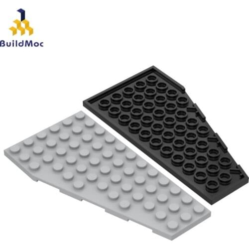 BuildMOC Compatible Assembles Particles 30356 Wedge Plate 12 x 6 Right Building Blocks Parts DIY Edu