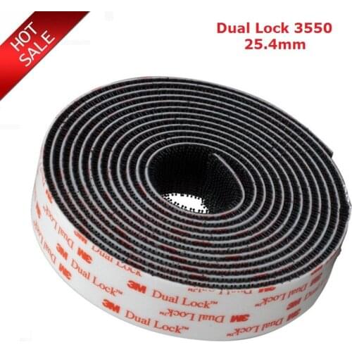 Dual Lock SJ3550 (25.4mm width) Black VHB adhesive tape Reclosable Mushroom Fastener Tape, Type 250 Magic Tape