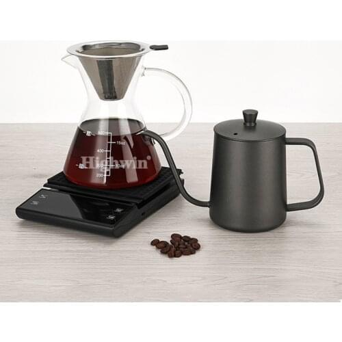 Electronic Scale Commercial Coffee Precision Mini Kitchen Time Bar Platform Hand Brewed 3kg / 0.1g G Oz ML