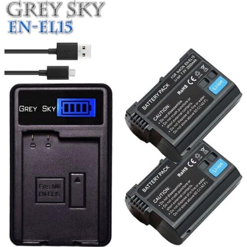 EN-EL15 EN EL15a Camera Battery Charger Replacement Batteries For Nikon d750 d7200 d7500 d850 d7100 d610 d500, MH-25a d7000 z6