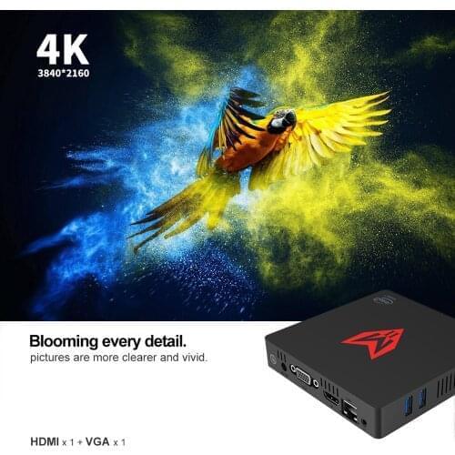 Compact fanless quad core nuc Desktop PC mini 4GB RAM 32GB ROM windows 10 Mini PC