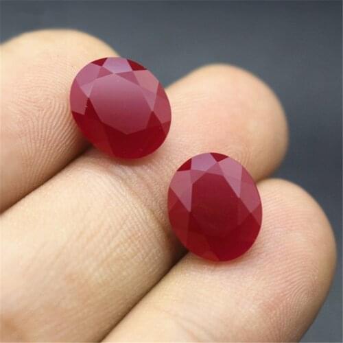Blood-red Ruby with Inclusion Oval Cut Gemstone Egg Shape Faceted Ruby Gem Multiple Sizes to Choose C65R