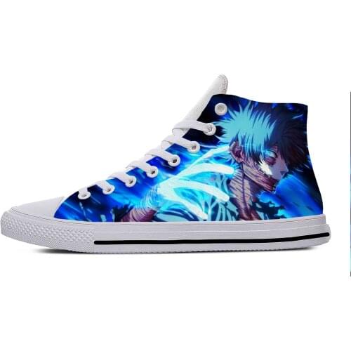 Japanese Anime Manga My Hero Academia Dabi Funny Casual Cloth Shoes High Top Lightweight Breathable 3D Print Men Women Sneakers