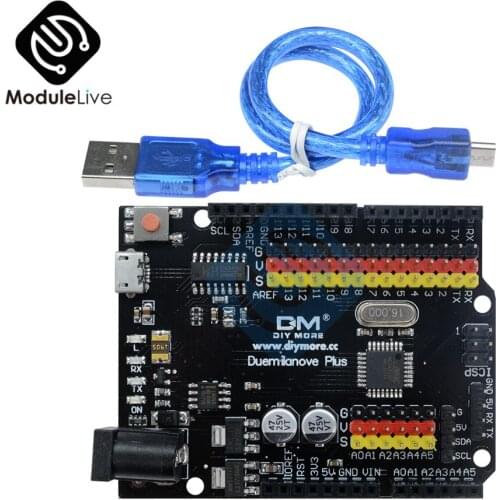 Demilanove Plus Development Board Module CH340G ATmega328P I/O Shiled Module FT232 Compatible For Arduino USB Cable