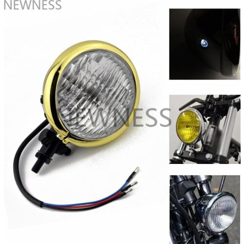 Motorcycle 4.5" Headlight Headlamp For Harley Honda Yamaha Suzuki BMW Vintage Headlight Cafe Racer Custom Chopper Retro Light