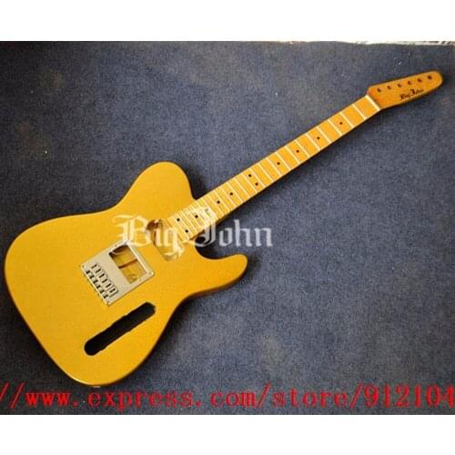 New semi-finished electric guitar in yellow with bridge and mahogany body F-1978