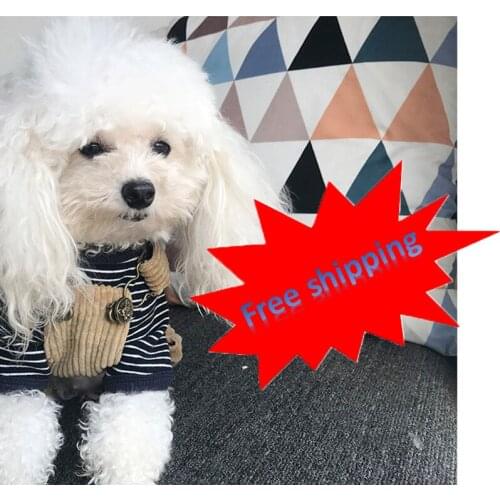 Pet clothing fashion high-end casual corduroy autumn/winter warmth cute personality bright ins four-legged clothes simple