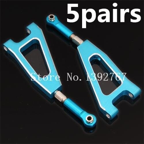 Wholesale 5Pairs/Lot HSP 860002 60004N Upgrade Parts For 1/8 RC Model Car Front Upper Suspension Arm Truck Upgrade Parts CNC