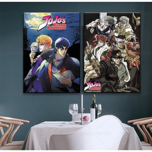 Jojos Bizarre Adventure Anime Poster JOJO Poster Canvas Painting Retro Poster Wall Decor Wall Art Picture Room Decor Home Decor