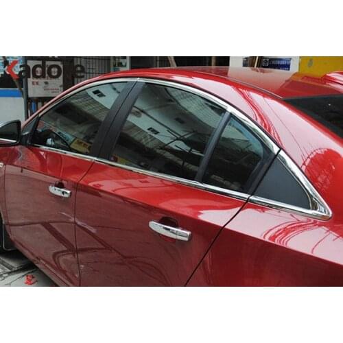 Window Frame Trims For Chevrolet Cruze 2009 2010 2011 2012 2013 2014 Stainless Steel Full Set Windows Sills Car Styling 10pcs