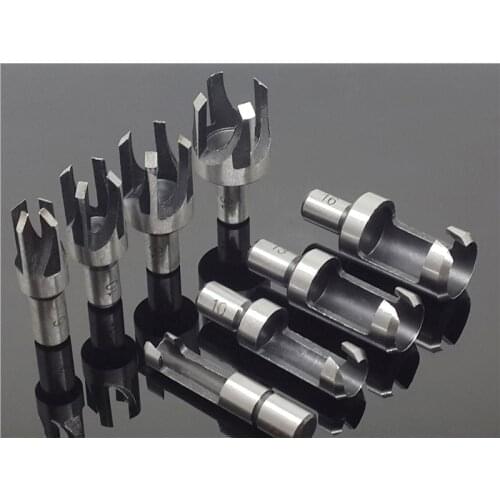 Straight And Tapered Wood Plug Hole Cutter Plug Cutting Drill Take Steel Knife Log Tenon Cork Woodworking Drilling Tools