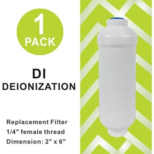Deionization Water Filter Replacement 2"x 6-Inch Inline DI Mixed Bed Resin Filter Cartridge for Diode Laser Machine Cooling