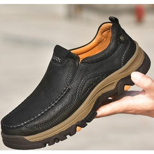 Big size 38-48 mens dress italian leather shoes luxury brand mens loafers genuine leather formal loafers