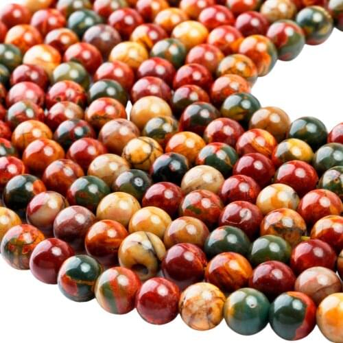 TUMBEELLUWA 8mm Round Crystal Stone Loose Beads for Jewelry Making DIY Bracelet Necklace Strand 15"