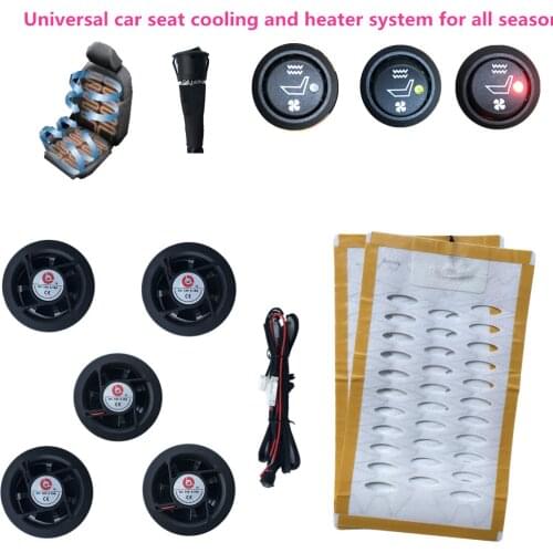 Upgrade Car interior seat cooling 5 fans and heated seat covers four seasons warm and cool supports for car seat cushions cover