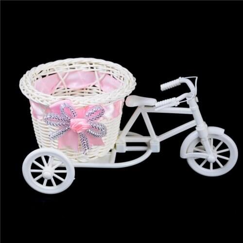 Float Vase Plant Stand Holder Tricycle Bike Design Organizer Flower Pen Holder Container For Home Decoration Office Ornament
