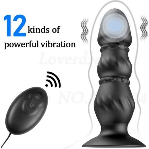 Anal Plug Anus Vibrator Wireless Remote Butt Dildo Male Prostate Massager Strong Sucker Unisex G-Spot Stimulator Sex Toy For Men