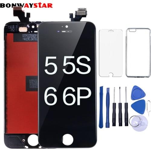 LCD for iPhone6/5s/5/6p Display LCD Touch Screen Digitizer Assembly Replacement for iphone 6 5s 6p lcd pantalla+glass film+tool