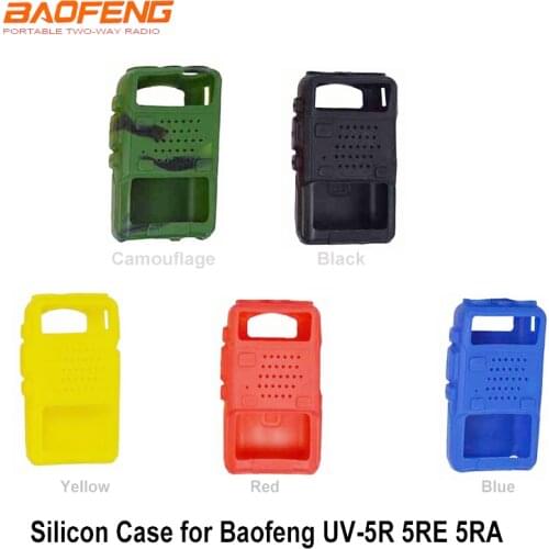 1pcs cover baofeng uv-5r case Rubber Silicon case Cover for UV-5R UV-5RA UV-5RB UV-5RC UV-5RE BaoFeng walkie talkie 5 Colors