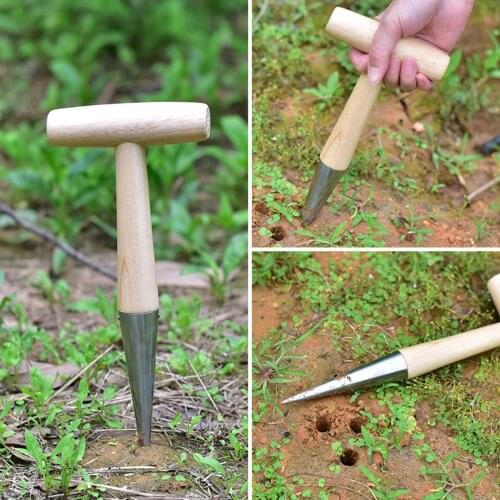 1pc Hole Puncher Fertilization Seeder Sowing Seedling Gardening Tool Helper Inserting Soil Gardening Seeder